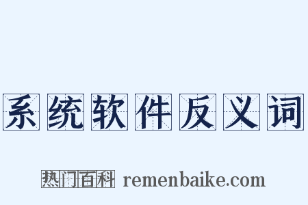 系统软件反义词是什么意思的图片